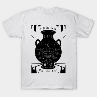 Friend or food? - Medusa gorgon head #vasettinervosetti T-Shirt